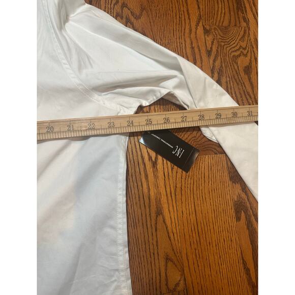 I.N.C.International Concepts Men's Bolt Chain Button-Down White Shirt Size L - Picture 6 of 6